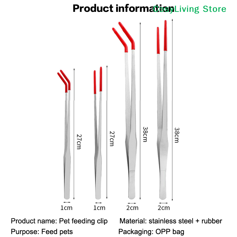 ملقط تغذية الزواحف مع طرف مطاط - مراجعة Feeding Tong Stainless وسعره